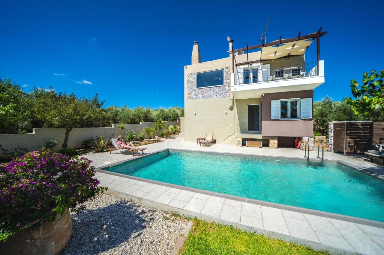 Petronila Luxury Villa With Heated Private Pool Kissamos Bagian luar foto
