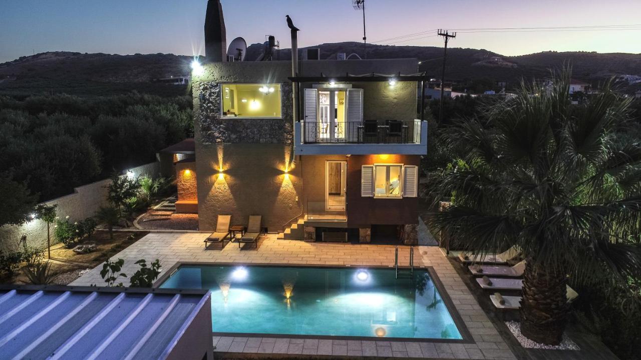 Petronila Luxury Villa With Heated Private Pool Kissamos Bagian luar foto
